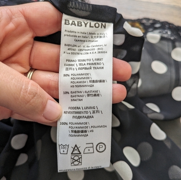 W Les Femmes Babylon Pinup Midi Length Vegetable Pasta Dress Women's 46 - Picture 9 of 10